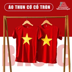 Áo Thun Cổ Tròn Nam Nữ Người Lớn, Trẻ Em – Vải Thun Silk Mềm Mịn, Thoáng Mát, Mặc Hàng Ngày Hoặc Sự Kiện, Lễ