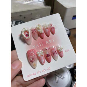 341. sticker thay đổi theo đợt. nailbox ombre hồng thỏ