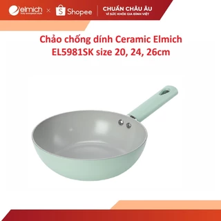 Chảo chống dính Ceramic Elmich EL5981SK size 20, 24, 26cm
