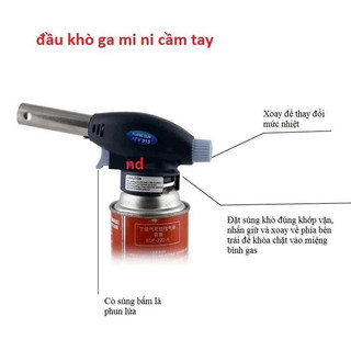 Đầu Khò Gas Mini Tự Động Đánh Lửa - Khò Ga Chuyên Dụng Giá Rẻ- Núm Điều Chỉnh Nhiệt Độ Tiện Lợi