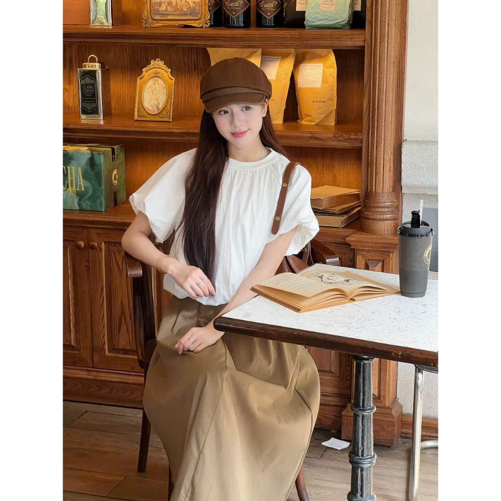 Áo kiểu dáng bồng cổ chun Miha Studio