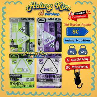 Hạt Mèo SC ( 1kg - 1,5kg )  Aninal Nutrition không dộn ngũ cốc siêu topping, Protein hỗ trợ tiêu hóa