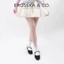 - Giày búp bê nữ quai ngang phối khóa basic cao 1cm màu nâu đậm - EL094