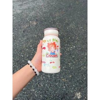 Bình Giữ Nhiệt 400ml Inox 304 – In Hình 12 Cung Hoàng Đạo – Quà Tặng Cá Nhân Cute