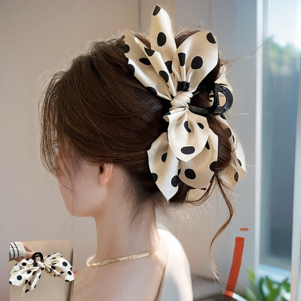 Kẹp Tóc Voan Nơ Lớn Scrunchies QUEMEO Bigsize Hình Vuông Phồng Nhiều Kiểu Dễ Thương