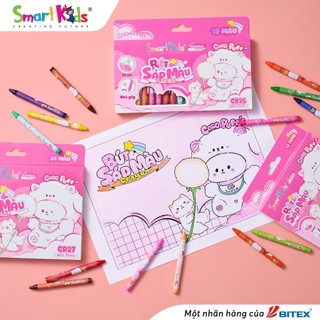 [MỚI VỀ] Bút sáp màu Smartkids Coco Puff 12/18/24 màu tô (CR25/ CR26/ CR27)