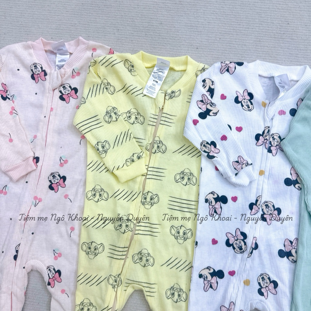 [MD49] size 3-6-9M Body sleep Disney liền tất kéo khoá xuất xịn cho bé