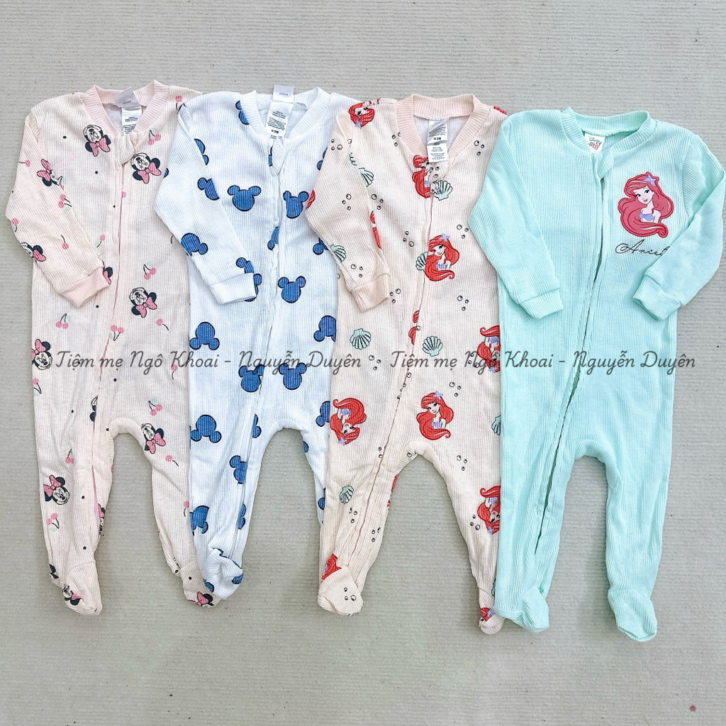 [MD49] size 3-6-9M Body sleep Disney liền tất kéo khoá xuất xịn cho bé