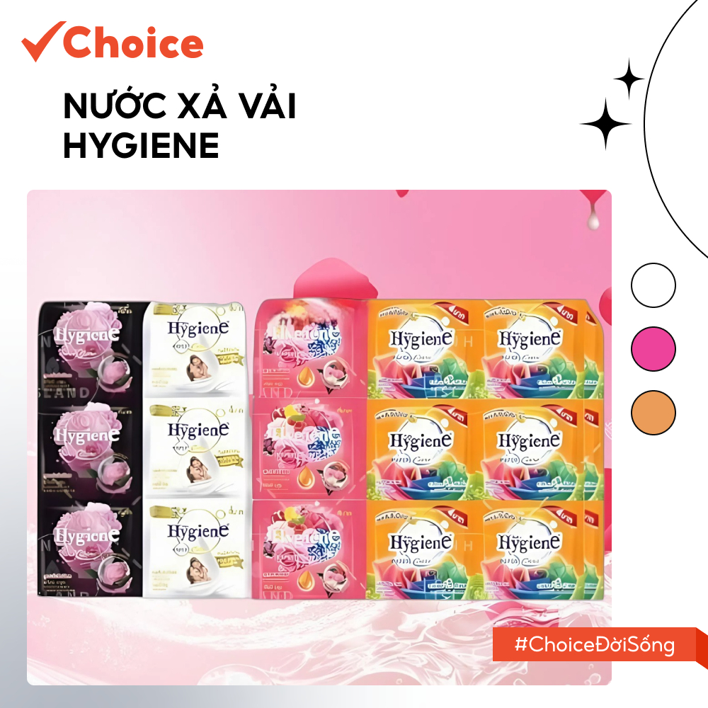 [Choice] Nước Xả Vải Hygiene 69029 Đậm Đặc, Siêu Thơm, Sử Dụng Tiết Kiệm, Gói 20ml