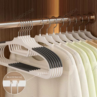 GREENSINDOOR Combo 50 Móc Nhựa Treo Quần Áo Chống Trượt, Móc Treo Đồ Chống Tuột Xoay 360 Độ, Chịu Lực Phơi Nặng