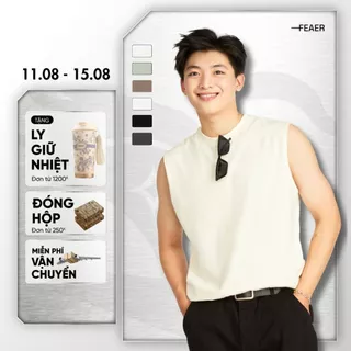 Áo thun TANKTOP BASIC chất liệu cotton, thoáng mát, thấm hút mồ hôi, trẻ trung - FEAER