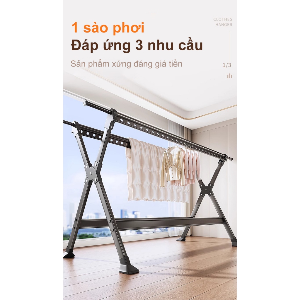 𝐎𝐥𝐢𝐟𝐞 Giàn Phơi Thông Minh Có Thể Điều Chỉnh Giàn Phơi Quần Áo Có Gấp Gọ Kệ Treo Quần Áo Cao Cấp Hợp Kim Nhôm