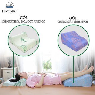 Gối Hỗ Trợ Cột Sống Cổ Hanako – 2 Đầu Cao Thấp, Giúp Giảm Thiểu Đau Mỏi Vai Gáy Và Cột Sống Khi Ngủ