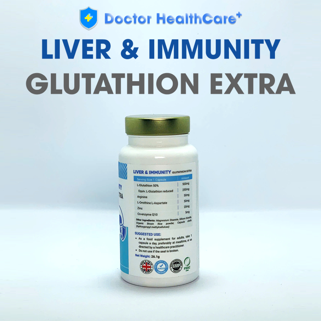liver immunity and glutathione Viên Uống & GLUTATHION EXTRA Hỗ Trợ Làm Sáng Da , Giảm Thâm Nám, Tàn Nhang Hộp 30 viên Combination of Cysteine and