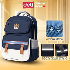 Balo Chống Gù Cao Cấp Deli - Cặp Chống Gù Siêu Nhẹ Chống Thấm Nước Dệm Êm Thoải Mái Với Thiết Kế Hiện Đại Cho Học Sinh