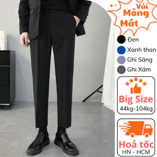 Quần tây nam vải mỏng nhẹ Big Size FAJA dáng ôm hàn quốc thoáng khí hạn chế nhăn xù may chắc chắn