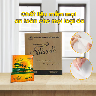 Combo Giấy ăn rút lụa Silkwell Lạc Đà 100 tờ 3 lớp hàng chính hãng, khăn giấy ăn siêu dai mềm mịn