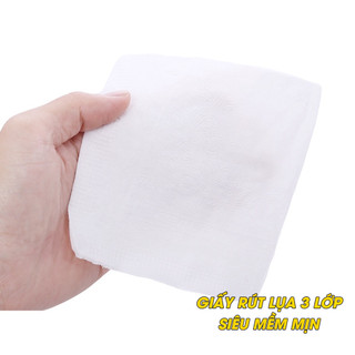 Combo Giấy ăn rút lụa Silkwell Lạc Đà 100 tờ 3 lớp hàng chính hãng, khăn giấy ăn siêu dai mềm mịn