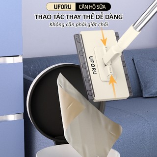 Cây Lau Kẹp Khăn UFORU Đa Năng Không Cần Giặt, Thay Thế Dễ Dàng, Thiết Kế Nhỏ Gọn Chiều Dài 95cm - UFM683