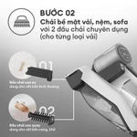 Máy Giặt Hút Vết Bẩn KOCHI H100 - Không Dây - 8000Pa - Làm Sạch Thảm, Nệm, Sofa  - Sạc Type-C - - Pin 2000 MAH — ảnh 7