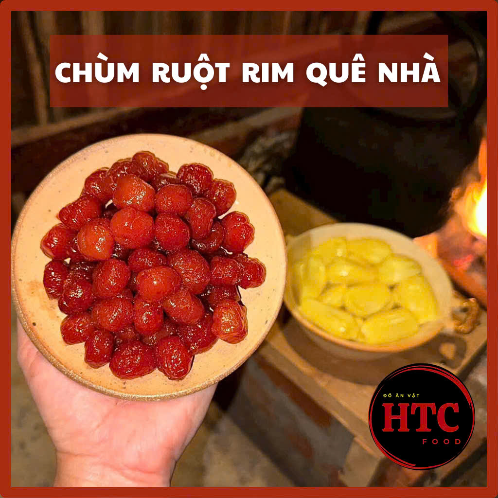 Mứt chùm ruột rim đường phèn đặc biệt nhà làm quả to dẻo chua ngọt vừa, mứt trái cây ăn vặt HTC Food