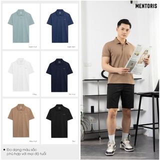 Áo Polo Cotton Nam MENTORIS, Polo Basic, Form Regular Fit, Thoáng Mát, Thấm Hút Mồ Hôi MPL2511R