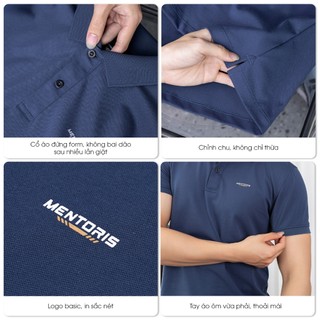 Áo Polo Cotton Nam MENTORIS, Polo Basic, Form Regular Fit, Thoáng Mát, Thấm Hút Mồ Hôi MPL2511R