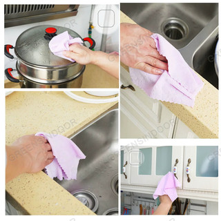 【46*23cm】Khăn lau bếp đa năng siêu thấm hút, lau kính, xe ô tô, combo 5 Pcs