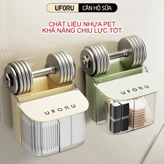 Hộp Đựng Bông Tẩy Trang Đa Năng Dán Tường UFORU Có Nắp Đậy Chống Bụi Chia Ngăn Tiện Lợi - UFM182