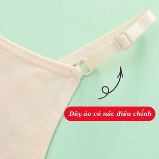 Áo lá bé gái cotton cao cấp mềm mại không đệm mút thấm hút tốt kiểu dáng basic đơn giản DEVARI B8891