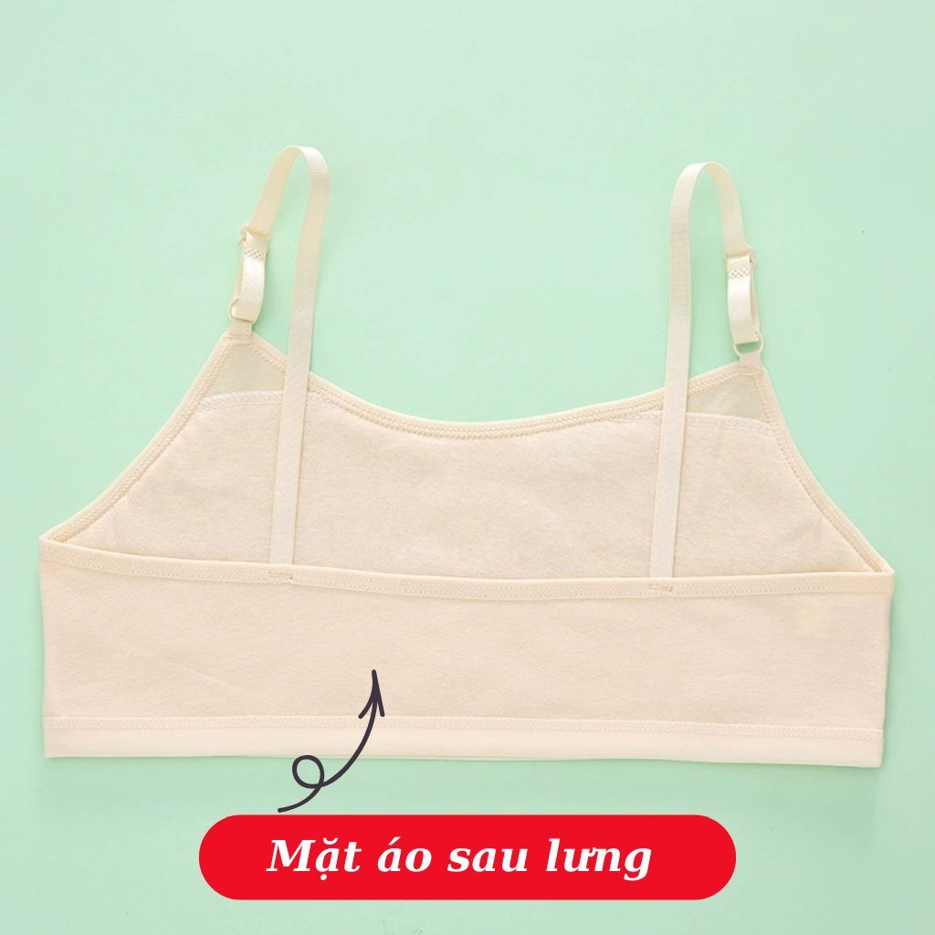 Áo lót học sinh tuổi dậy thì cotton dày dặn thấm hút tốt dây có nút điều chỉnh tiện lợi LANXIA B8891