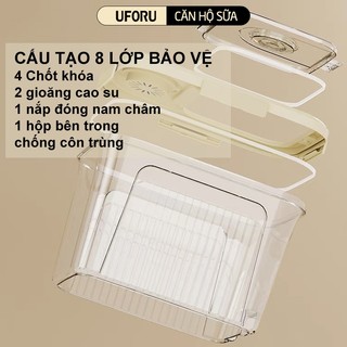 Thùng Gạo Chống Ẩm Mốc Màu Trong Nắp Kem Chất Liệu Nhựa PET 3 Kích Thước 5KG 10KG 15KG - UFM458