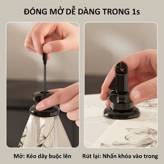 Lồng Bàn Vải Gấp Gọn UFORU Chống Côn Trùng Họa Tiết Hoa Văn - UFM649