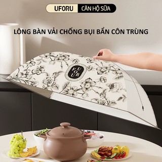 Lồng Bàn Vải Gấp Gọn UFORU Chống Côn Trùng Họa Tiết Hoa Văn - UFM649