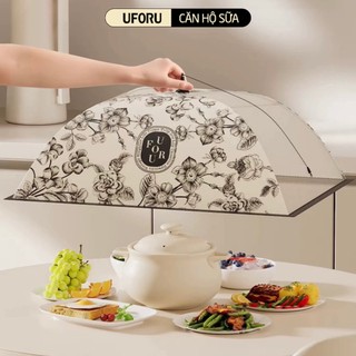 Lồng Bàn Vải Gấp Gọn UFORU Chống Côn Trùng Họa Tiết Hoa Văn - UFM649