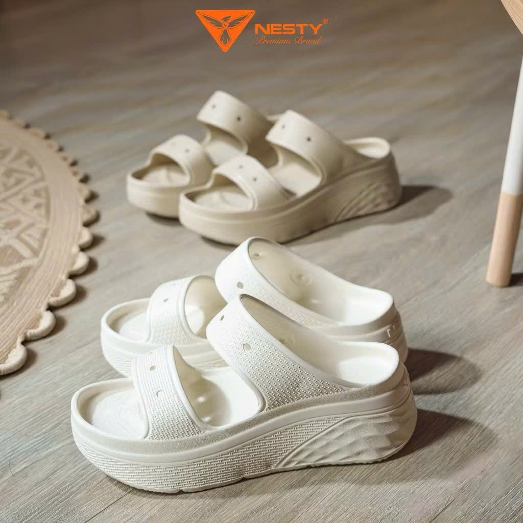 【NE19】Dép 2 Quai Nữ NESTY  NE19– Tặng 10 Charm | Đế Cao Đúc Nguyên Khối Êm Nhẹ