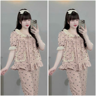 Bộ bầu-Bộ sau sinh - BỘ QDAC VÂN MÂY CỔ BÈO REN HAI TÚI - Nhiều Màu,Áo Có Khoá Kéo & Quần Có Chun Chỉnh
