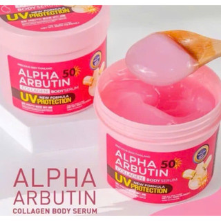 Kem Dưỡng Trắng Da Chống Nắng Alpha Arbutin Collagen Body Serum 500g UV 50 SPF Precious Skin Thái Lan
