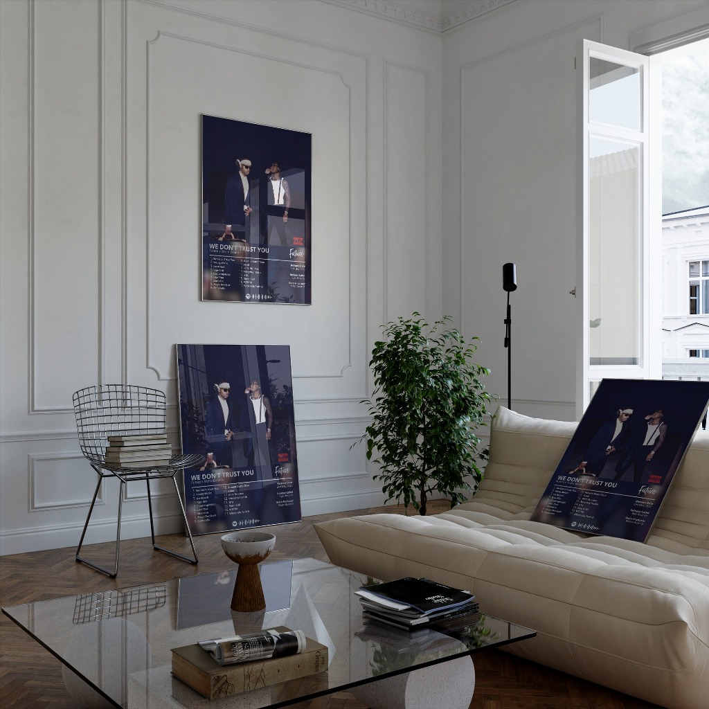 Future, Juice WRLD Poster Album Âm Nhạc Có Khung Treo Tường Decor Phòng Khách Phòng Ngủ Không Gian Làm Việc