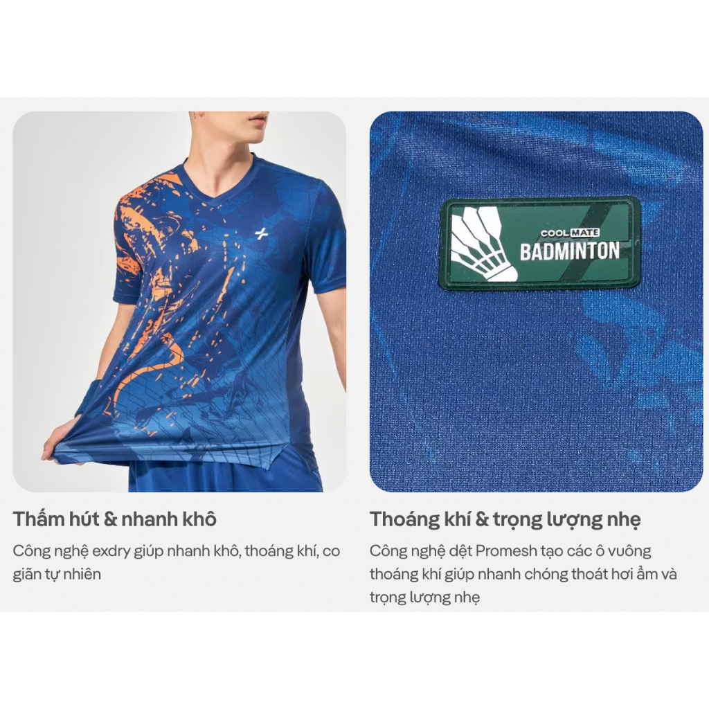 [TẶNG QUẦN SHORT]Áo thun thể thao nam cầu lông, Pickleball IN Abstract Graphic thấm hút, nhanh khô, thoáng khí