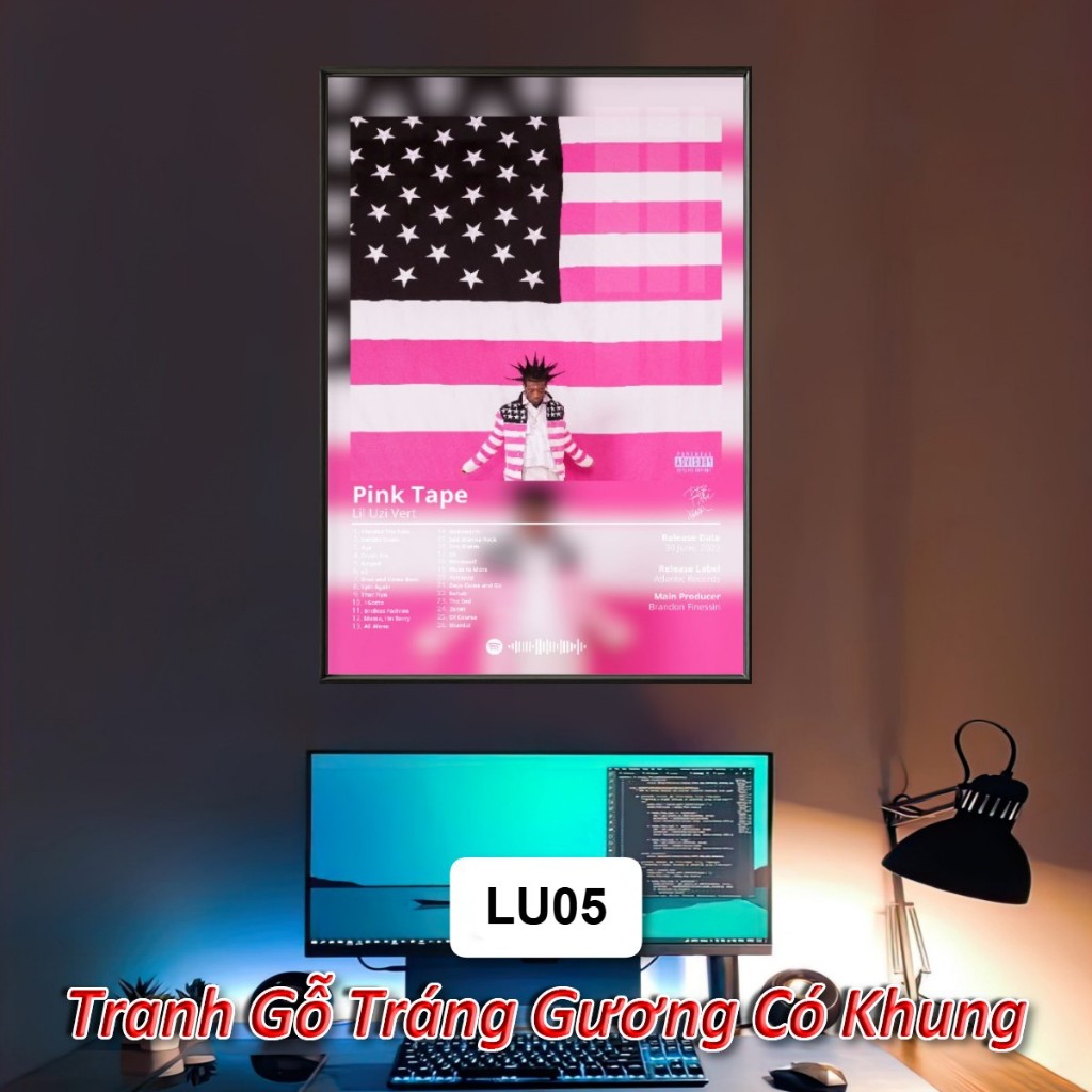 Lil Uzi, Central Cee Poster Album Âm Nhạc Có Khung Treo Tường Decor Phòng Khách Phòng Ngủ Không Gian Làm Việc