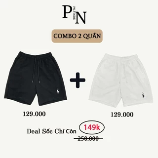COMBO 2 Quần Short Nam Kaki PN STORE Form Trên Gối Thêu Logo Nổi Phong Cách Hàn Quốc Thoải Mái Thoáng Mát QS06