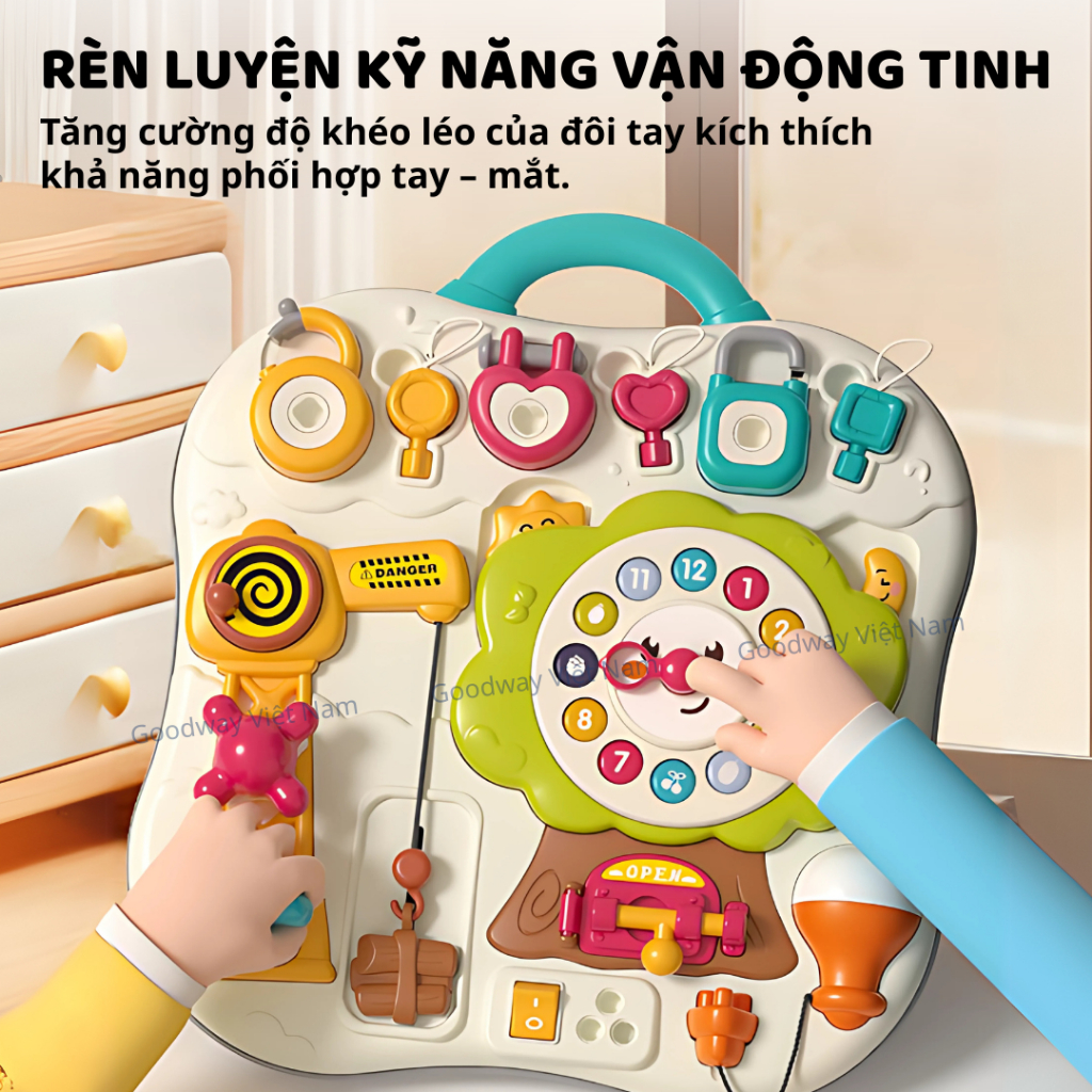 Bảng Bận Rộn Cho Bé Goodway Activity Busy Board Đồ Chơi Montessori Cho Bé 1 2 3 4 5 Tuổi