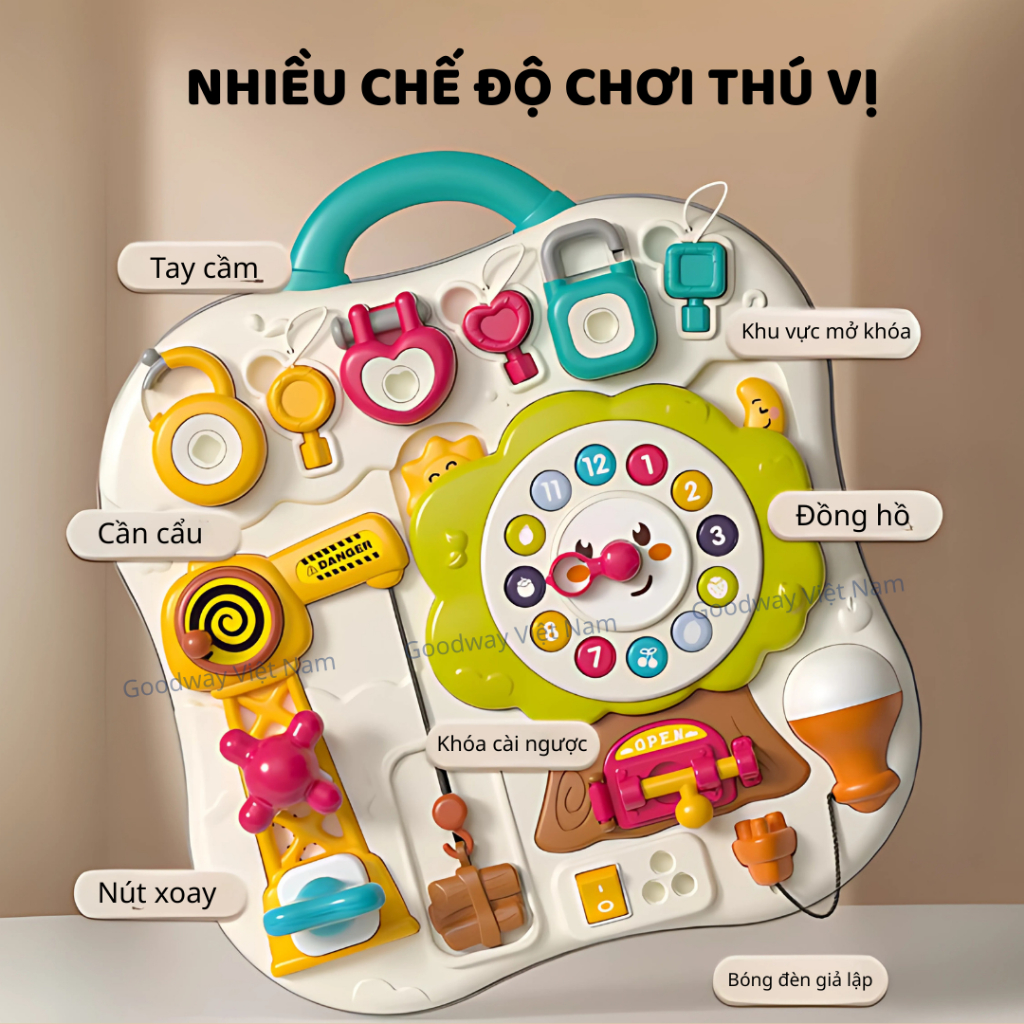 Bảng Bận Rộn Cho Bé Goodway Activity Busy Board Đồ Chơi Montessori Cho Bé 1 2 3 4 5 Tuổi