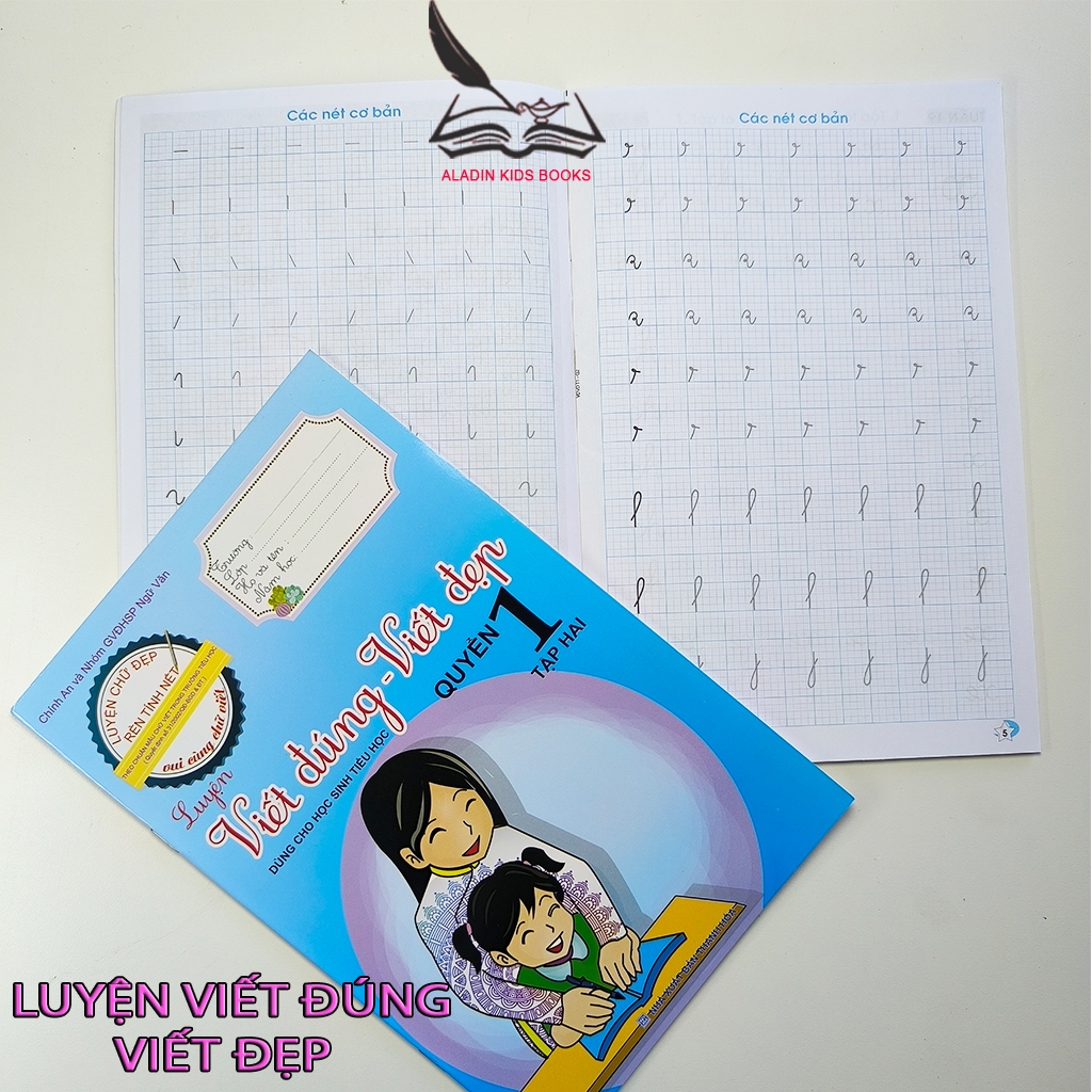 Sách - Luyện Viết Đúng Viết Đẹp Dành Cho Học Sinh Tiểu Học Bộ 6 Quyển