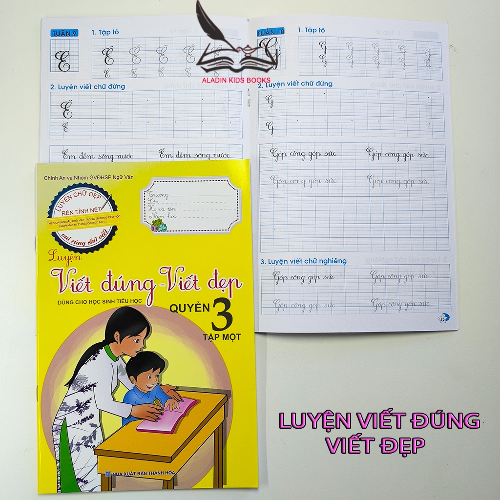 Sách - Luyện Viết Đúng Viết Đẹp Dành Cho Học Sinh Tiểu Học Bộ 6 Quyển