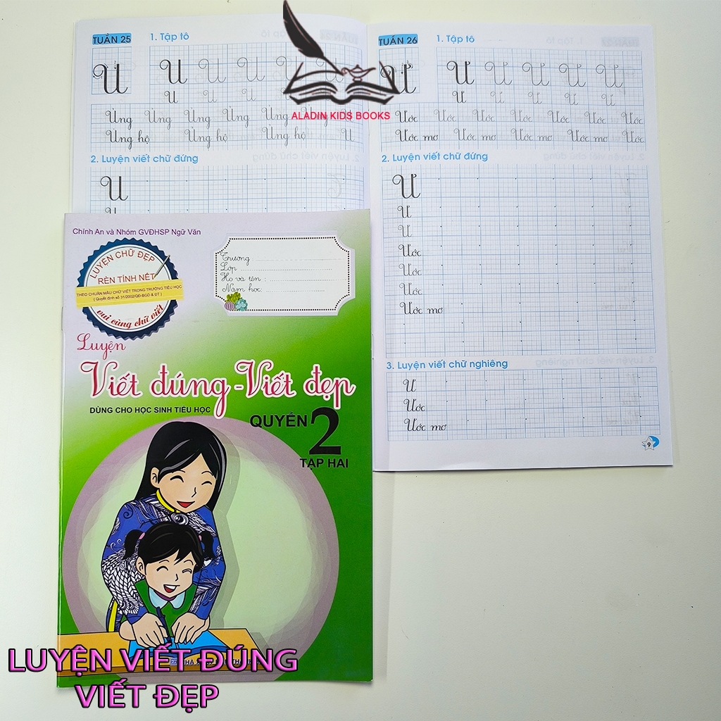 Sách - Luyện Viết Đúng Viết Đẹp Dành Cho Học Sinh Tiểu Học Bộ 6 Quyển
