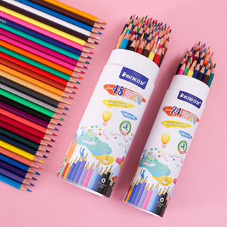 Hộp 48 Bút Chì Màu Học Sinh Tẩy Xóa Dễ Dàng, Bút Chì Màu Cao Cấp Cho Bé, Dụng Cụ Học Tập Vẽ Tranh