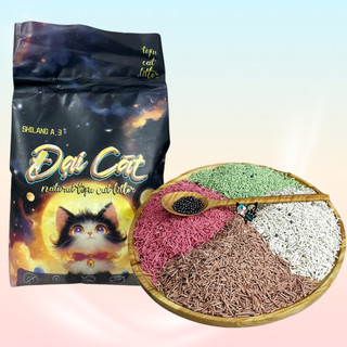 Cát đậu nành Đại Cát - Cát Lẻ Vị  ,Cát đậu nành cho mèo ĐẠI CÁT TOFU Cat Litter 6L, cát vệ sinh cho mèo.