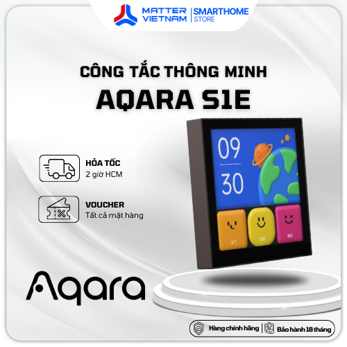 Aqara S1E Magic - Công Tắc Tích Hợp Màn Hình Cảm Ứng, Kết Nối Wifi, 3 ...